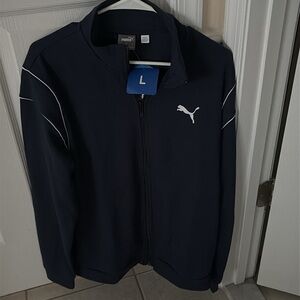 Men’s Puma zip up navy track jacket L -  NWT